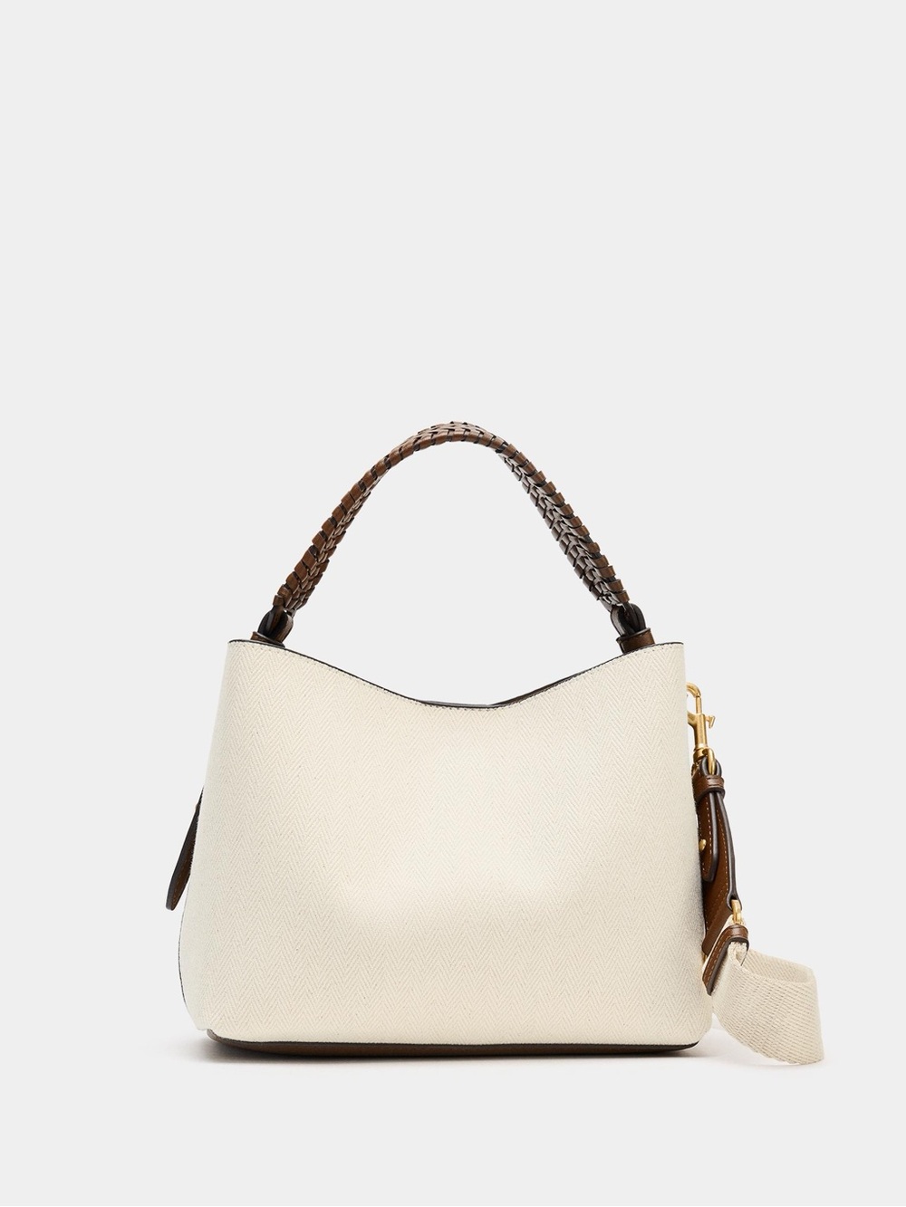 NWT WOVEN STRAP CANVAS BAG - Light beige